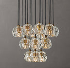 Boule De Cristal Clear Glass Round Cluster Chandelier 19"