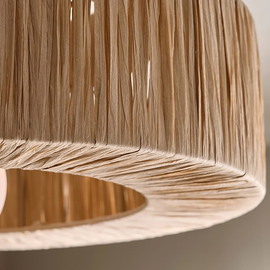 Raffora Natural Straw Ceiling Lamp