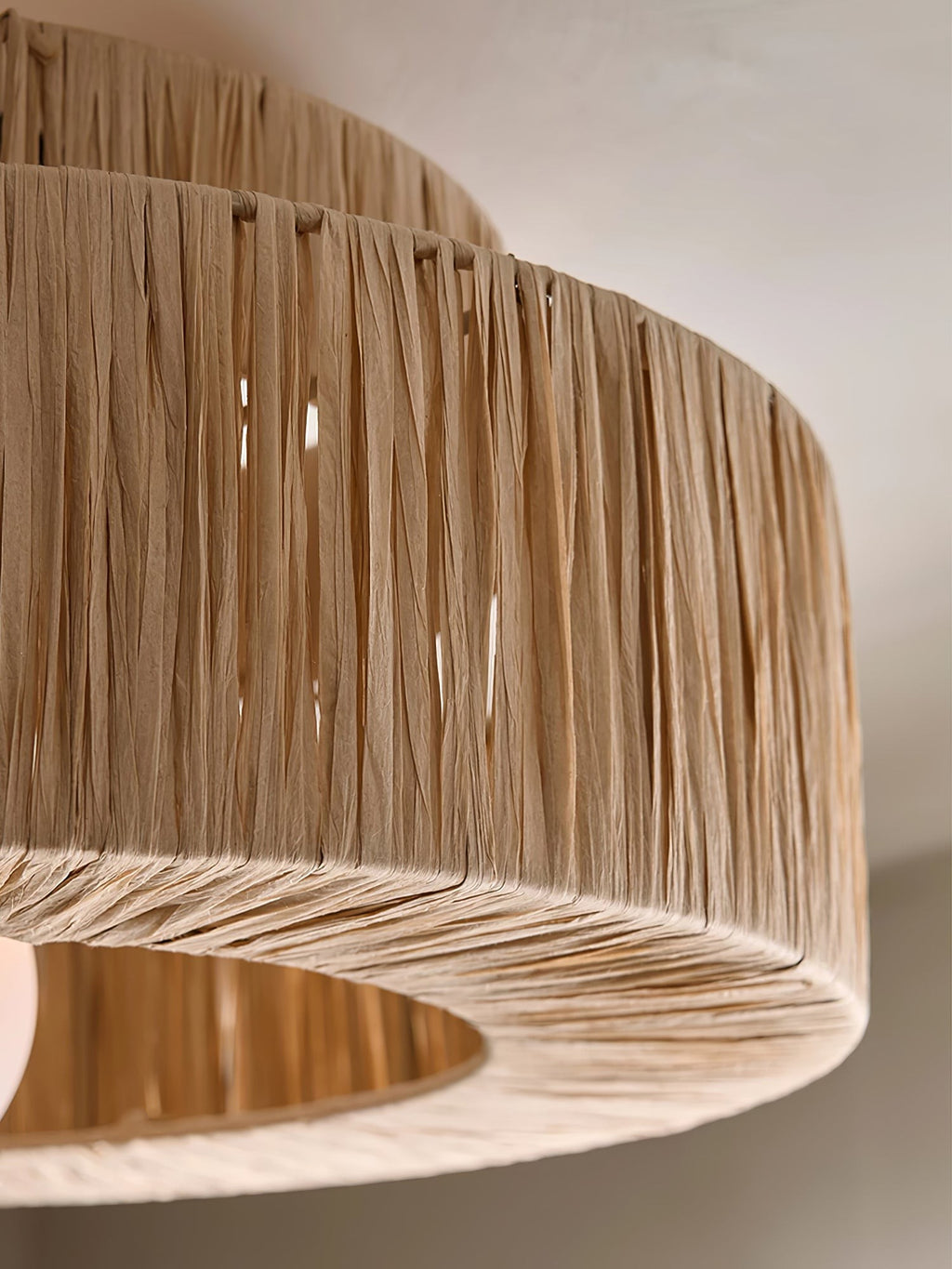 Raffora Natural Straw Ceiling Lamp