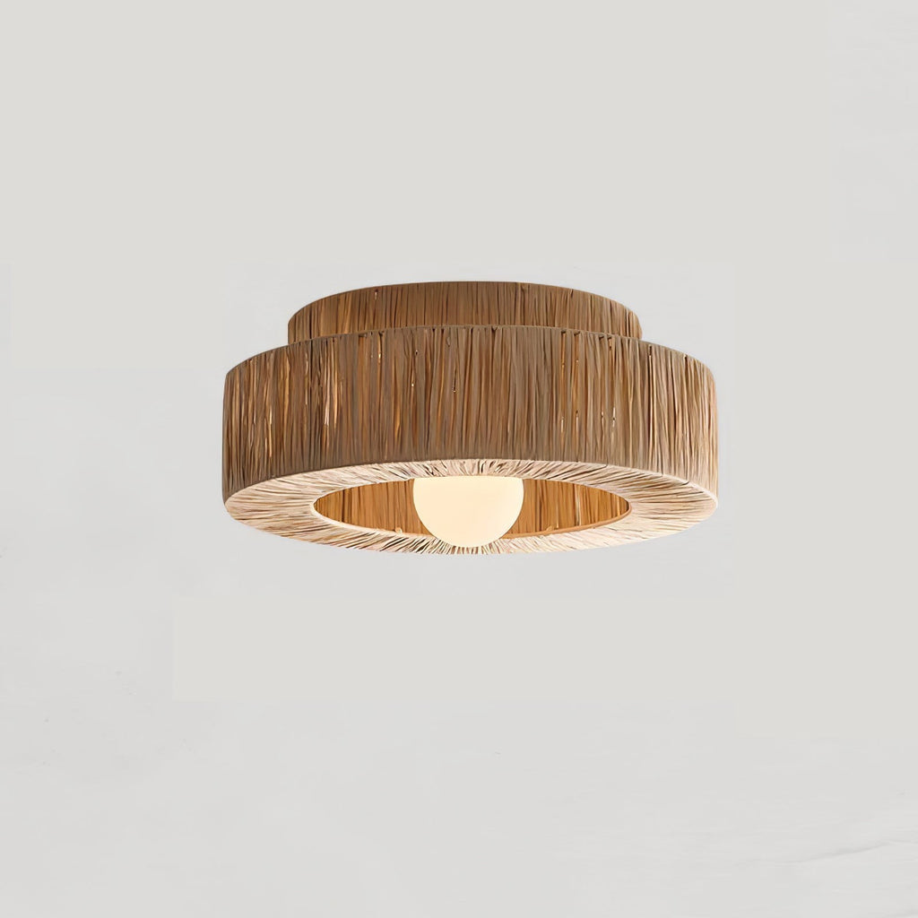 Raffora Natural Straw Ceiling Lamp