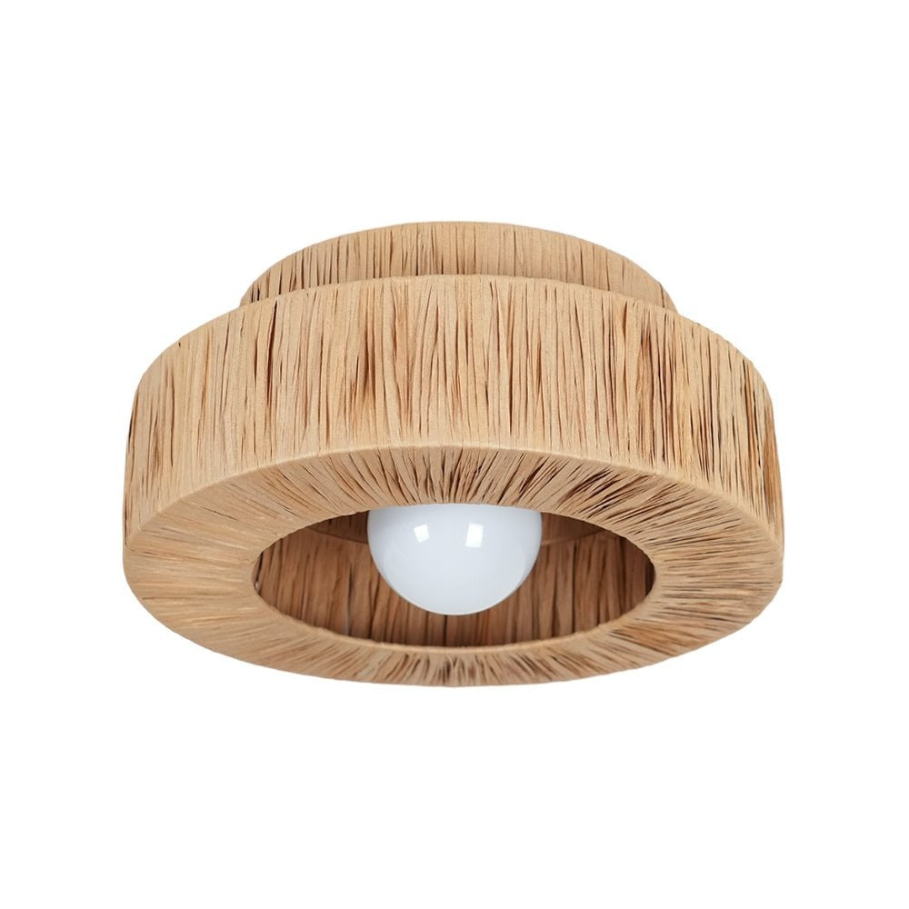 Raffora Natural Straw Ceiling Lamp
