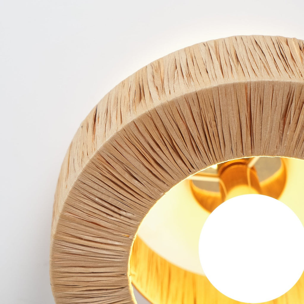 Raffora Natural Straw Ceiling Lamp