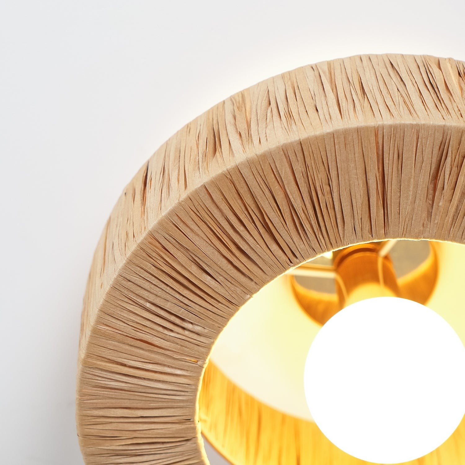 Raffora Natural Straw Ceiling Lamp