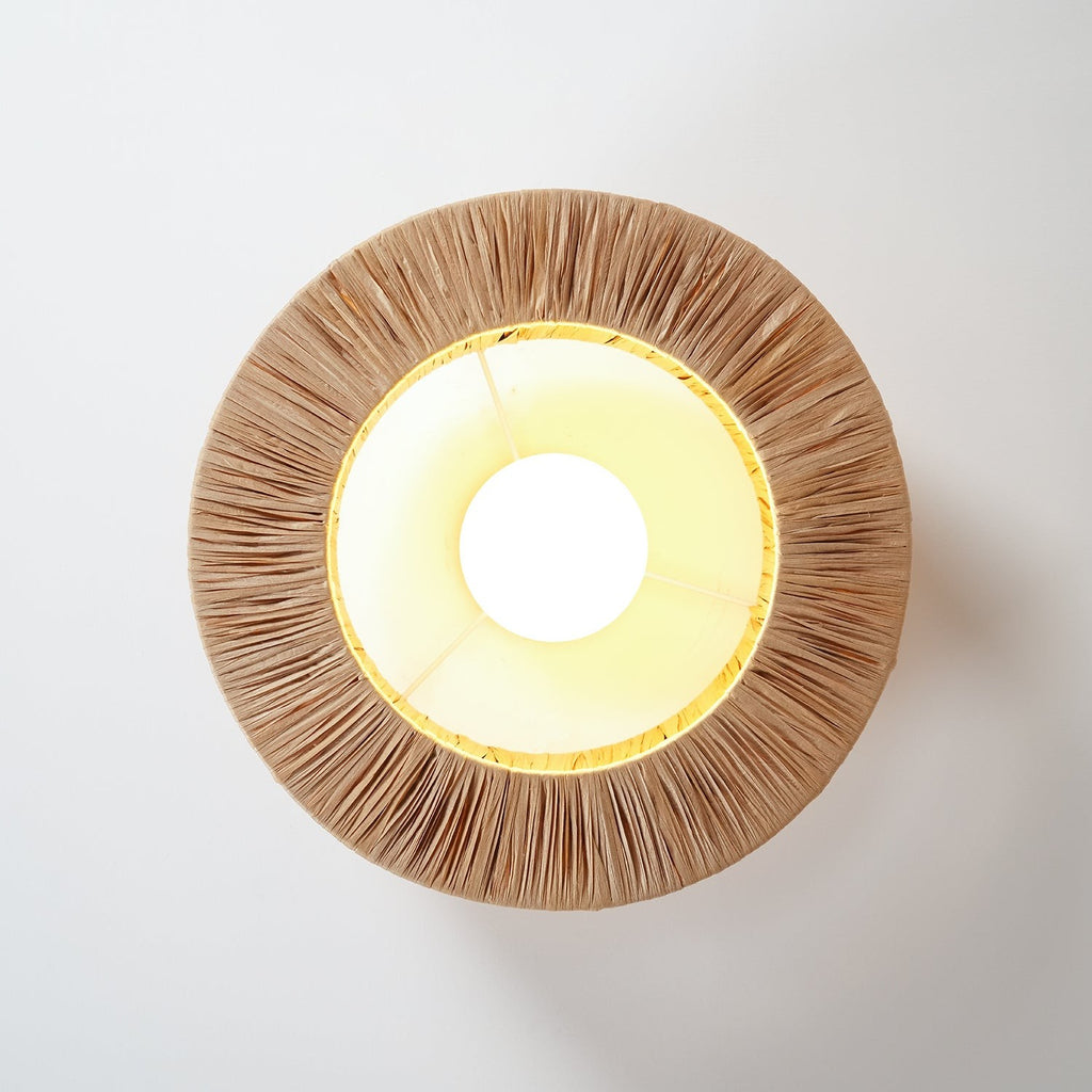 Raffora Natural Straw Ceiling Lamp