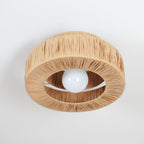 Raffora Natural Straw Ceiling Lamp