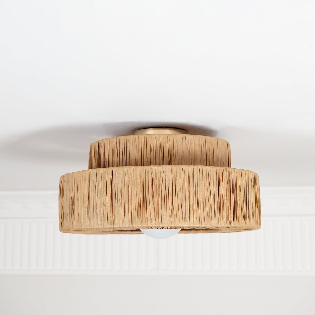 Raffora Natural Straw Ceiling Lamp