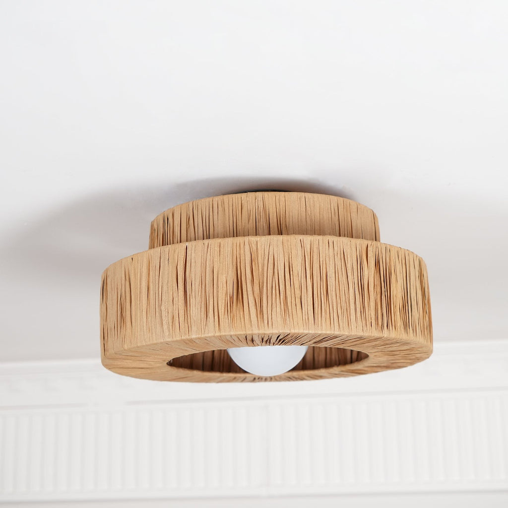 Raffora Natural Straw Ceiling Lamp