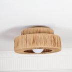 Raffora Natural Straw Ceiling Lamp
