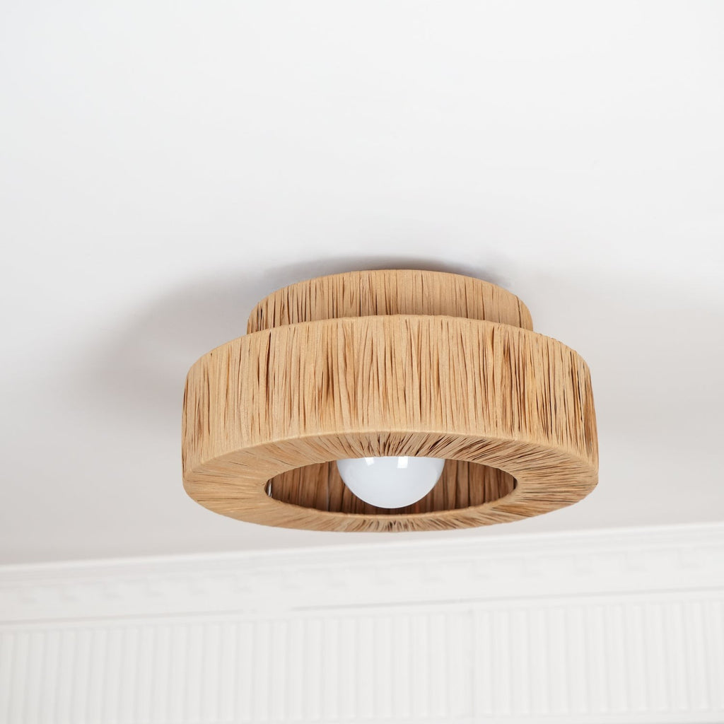 Raffora Natural Straw Ceiling Lamp