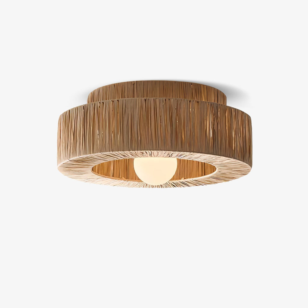 Raffora Natural Straw Ceiling Lamp
