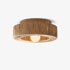 Raffora Natural Straw Ceiling Lamp
