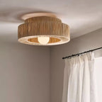 Raffora Natural Straw Ceiling Lamp