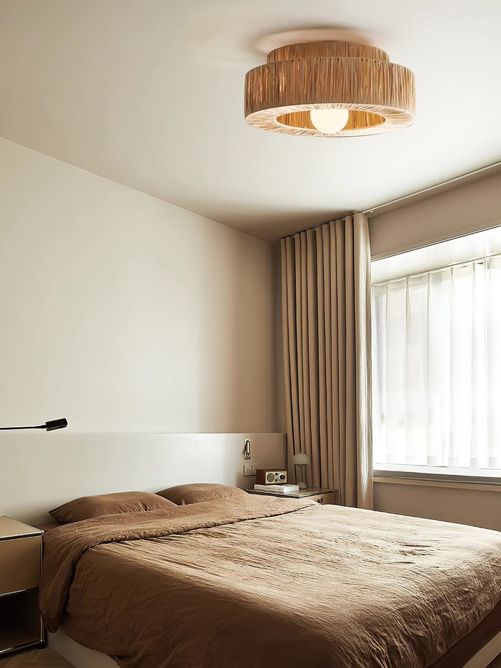 Raffora Natural Straw Ceiling Lamp