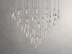 Rainfall Seeded Glass LED Chandelier