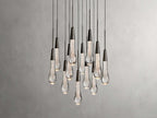 Rainfall Seeded Glass LED Chandelier