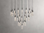 Rainfall Seeded Glass LED Chandelier