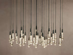 Rainfall Seeded Glass LED Chandelier