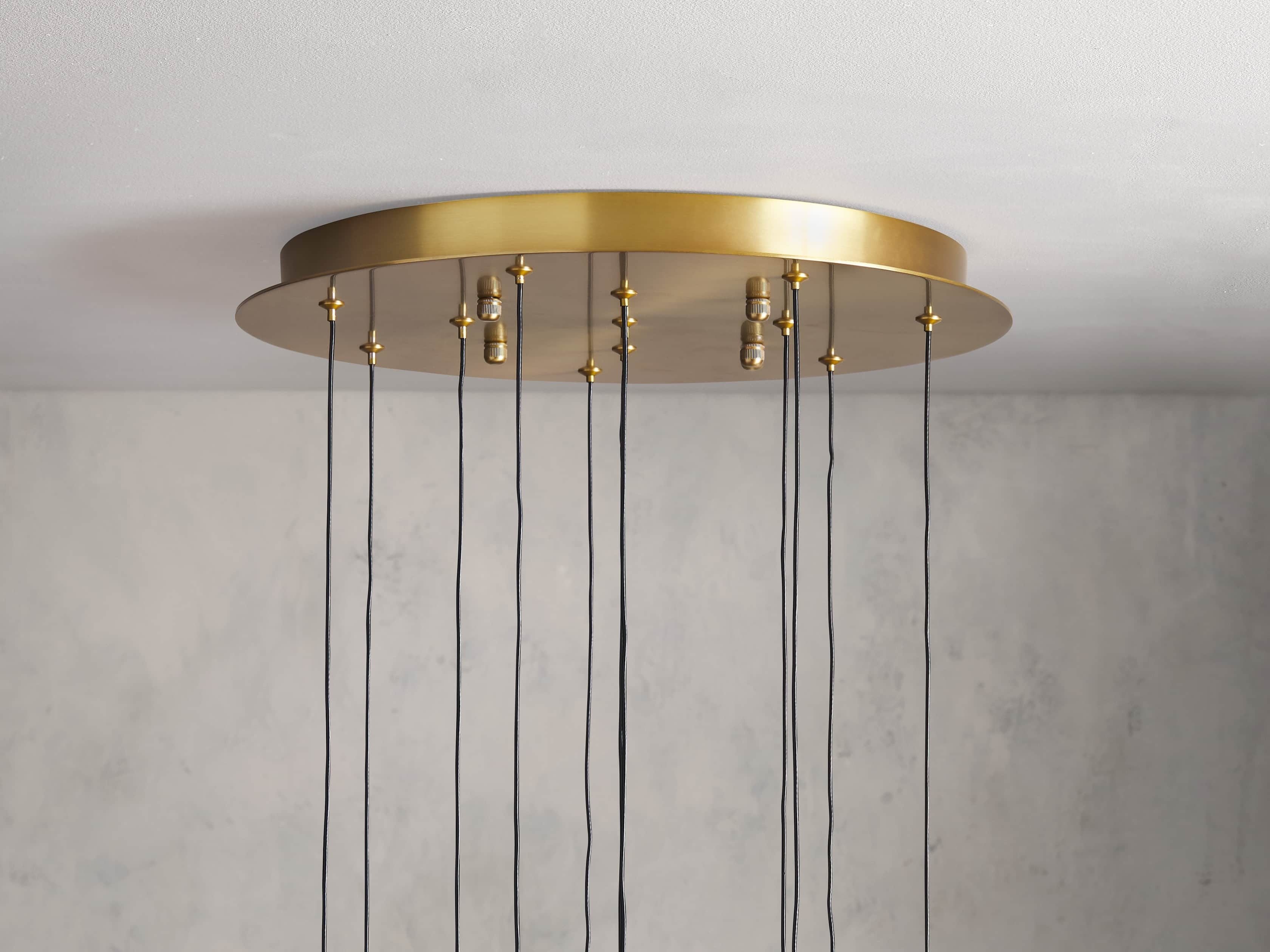 Rainfall Seeded Glass LED Chandelier