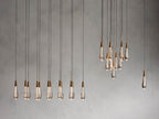 Rainfall Seeded Glass LED Chandelier