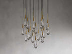 Rainfall Seeded Glass LED Chandelier