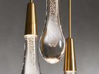 Rainfall Seeded Glass LED Chandelier
