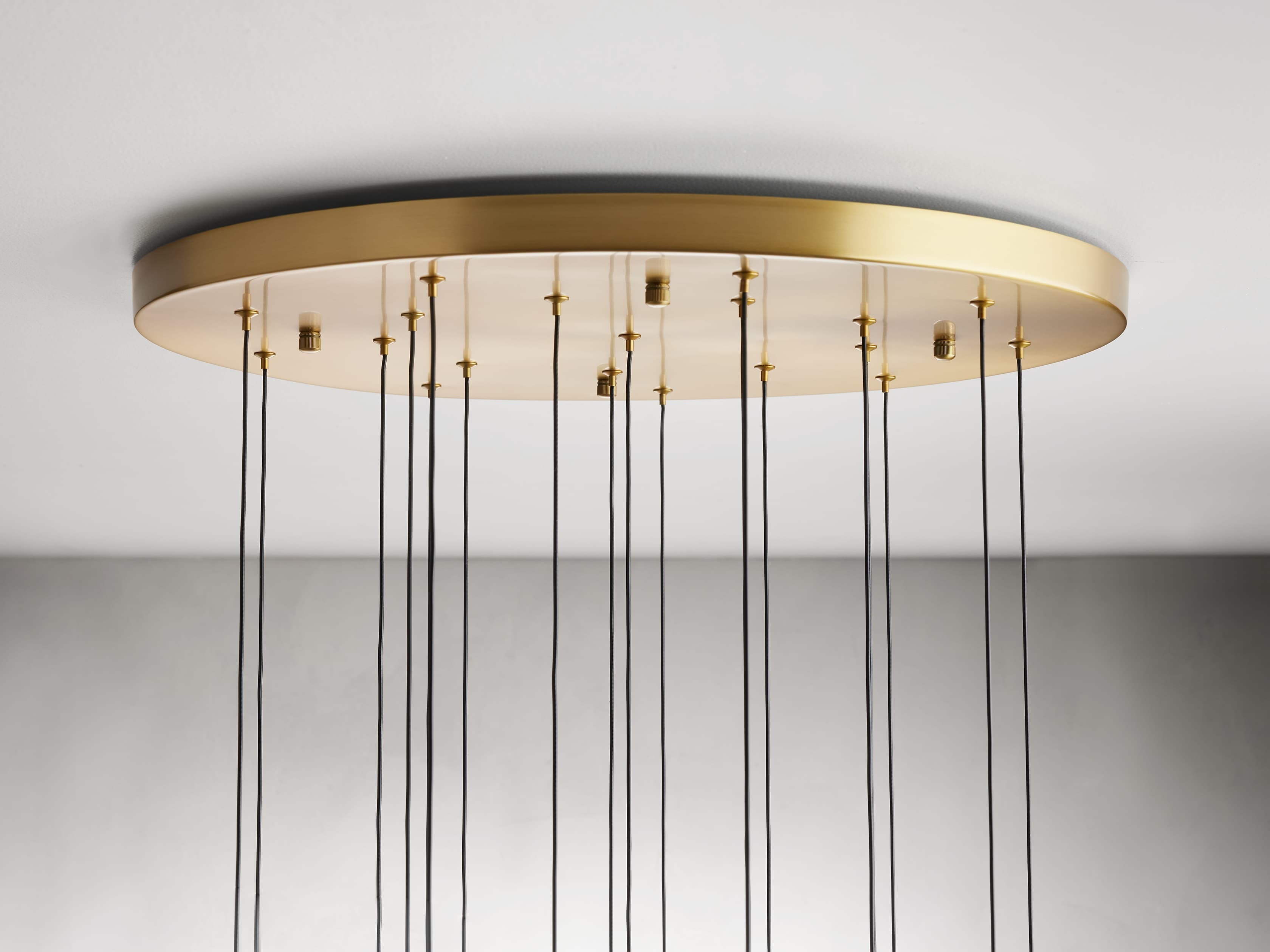 Rainfall Seeded Glass LED Chandelier
