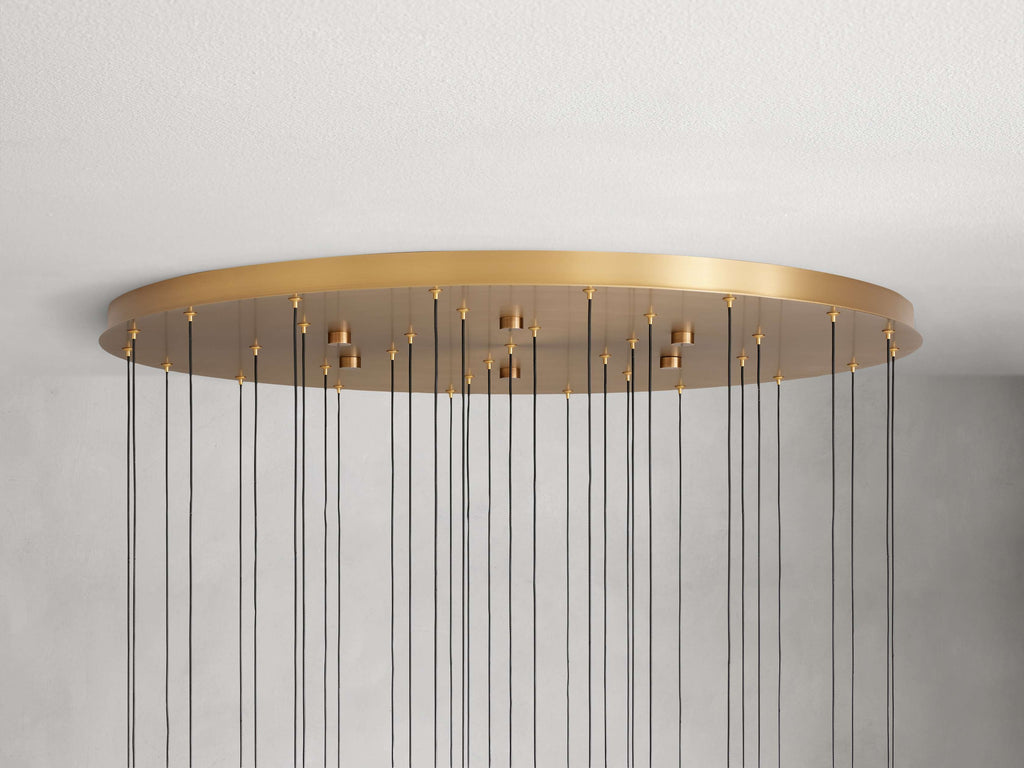 Rainfall Seeded Glass LED Chandelier