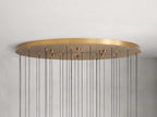 Rainfall Seeded Glass LED Chandelier