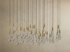 Rainfall Seeded Glass LED Chandelier