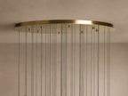 Rainfall Seeded Glass LED Chandelier