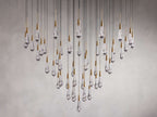 Rainfall Seeded Glass LED Chandelier