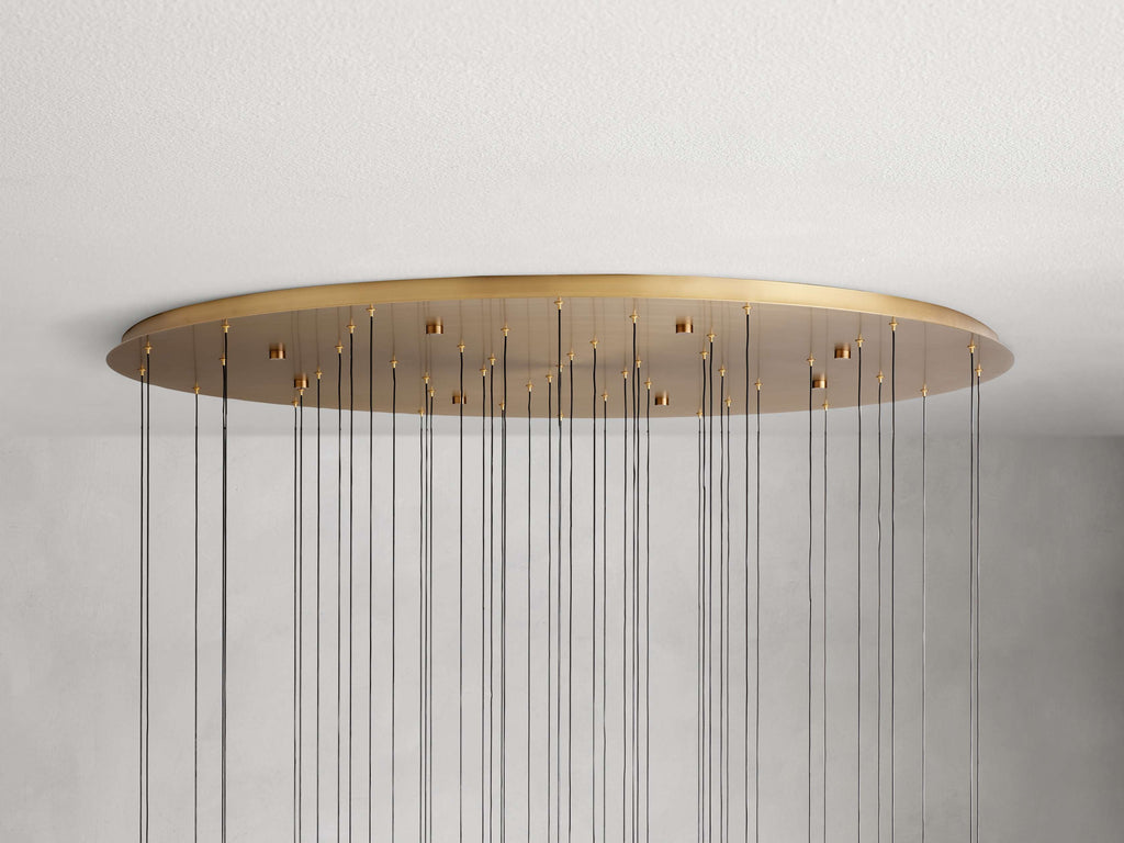 Rainfall Seeded Glass LED Chandelier