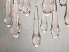Rainfall Seeded Glass LED Chandelier
