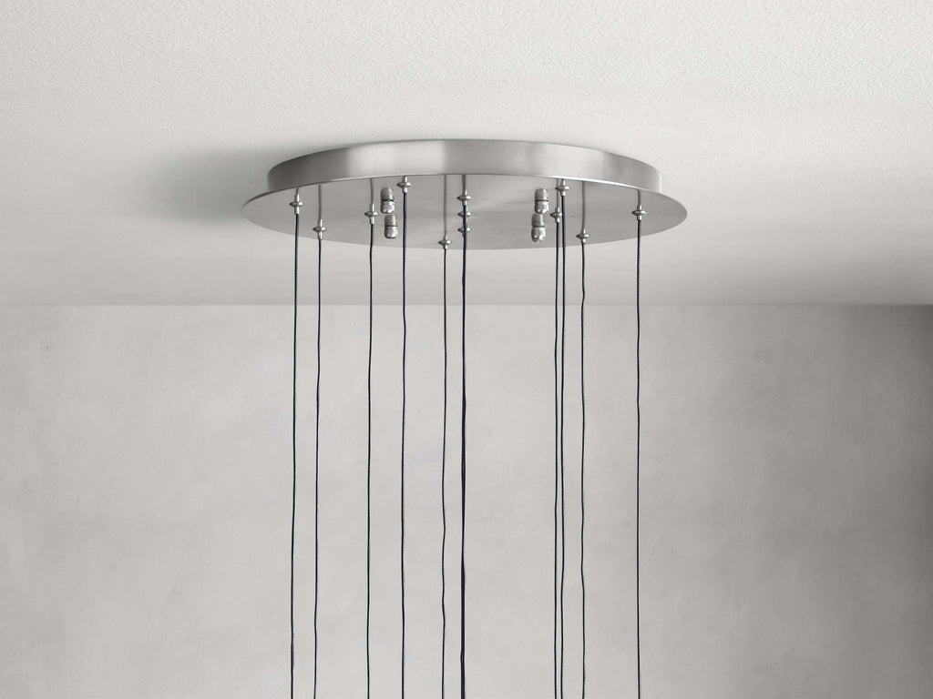 Rainfall Seeded Glass LED Chandelier