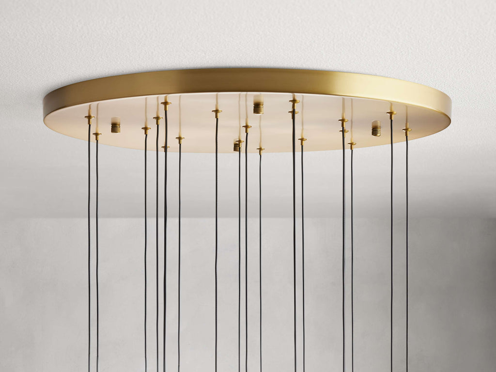 Rainfall Seeded Glass LED Chandelier