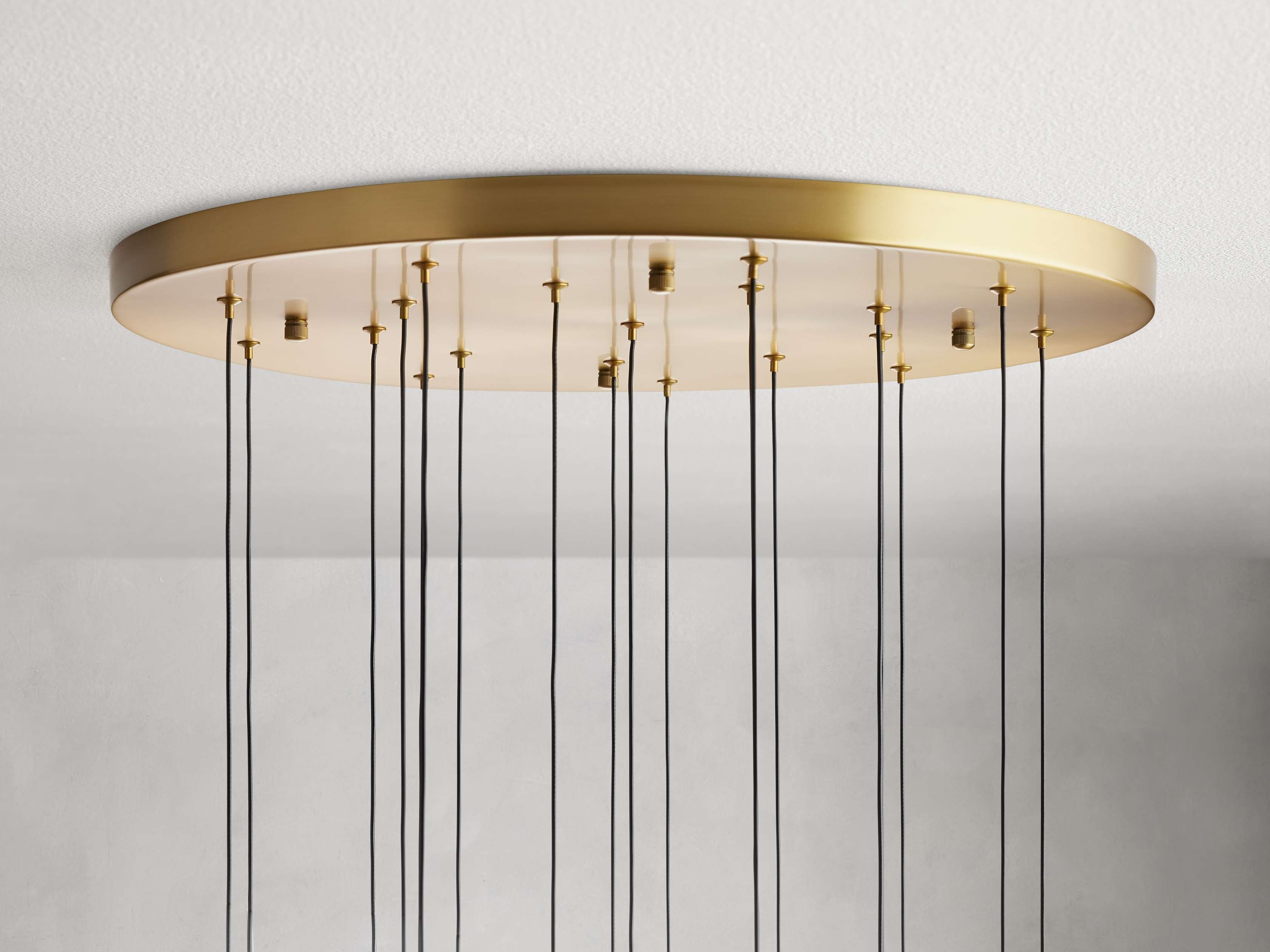 Rainfall Seeded Glass LED Chandelier