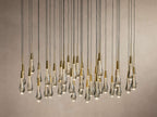 Rainfall Seeded Glass LED Chandelier