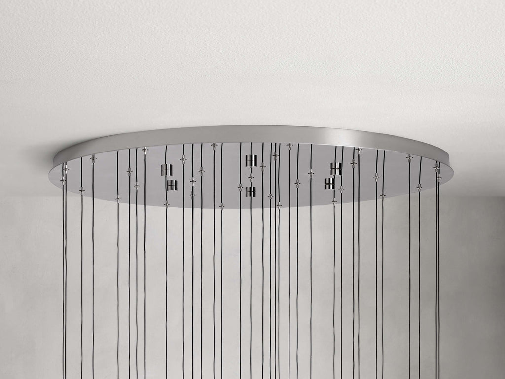 Rainfall Seeded Glass LED Chandelier
