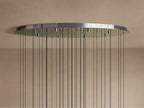 Rainfall Seeded Glass LED Chandelier