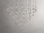 Rainfall Seeded Glass LED Chandelier