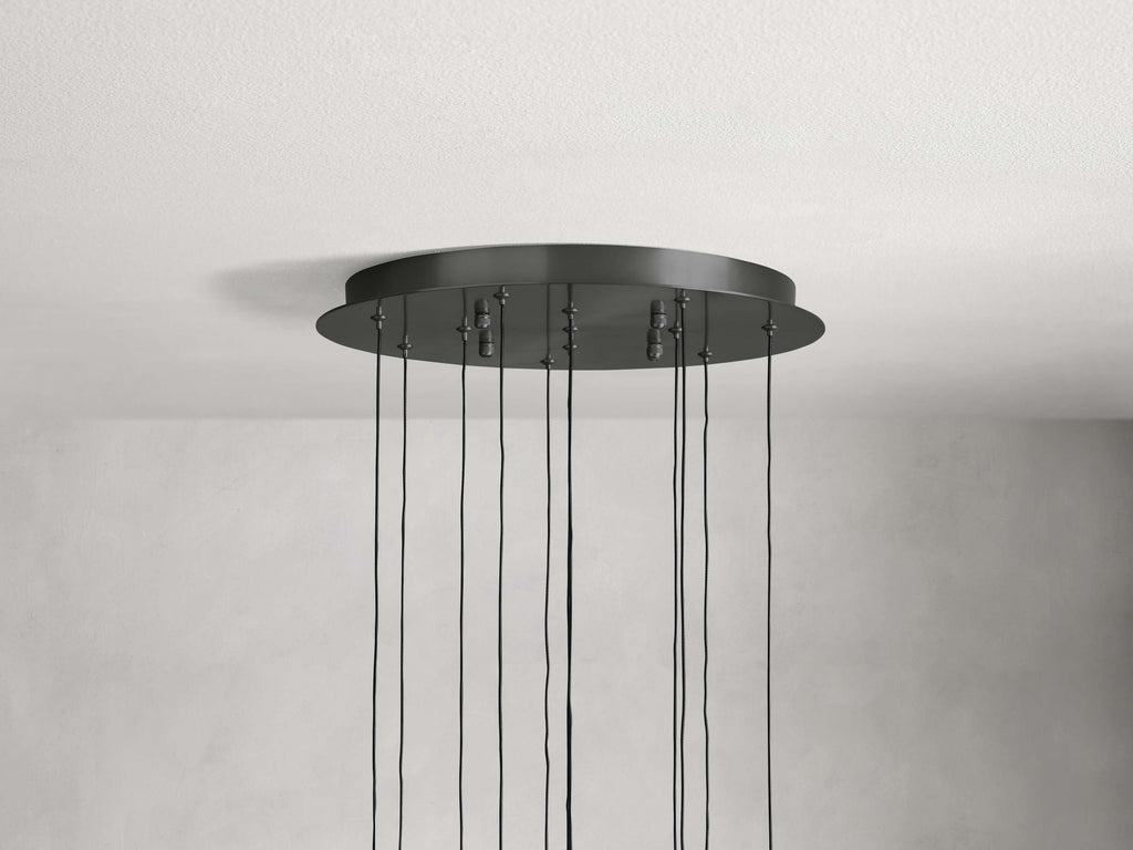 Rainfall Seeded Glass LED Chandelier