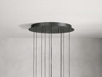 Rainfall Seeded Glass LED Chandelier