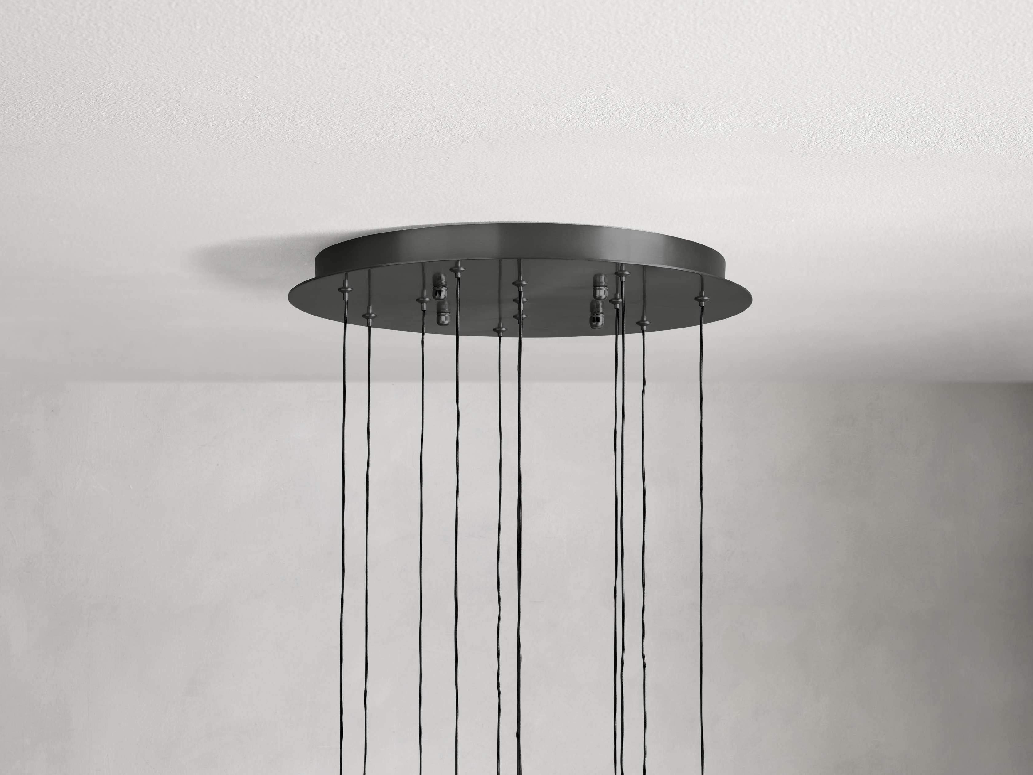 Rainfall Seeded Glass LED Chandelier