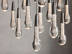Rainfall Seeded Glass LED Chandelier