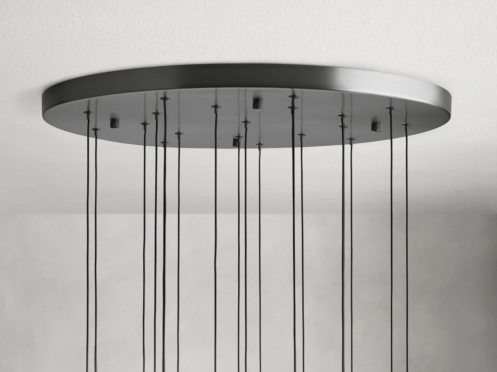Rainfall Seeded Glass LED Chandelier