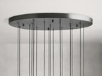 Rainfall Seeded Glass LED Chandelier