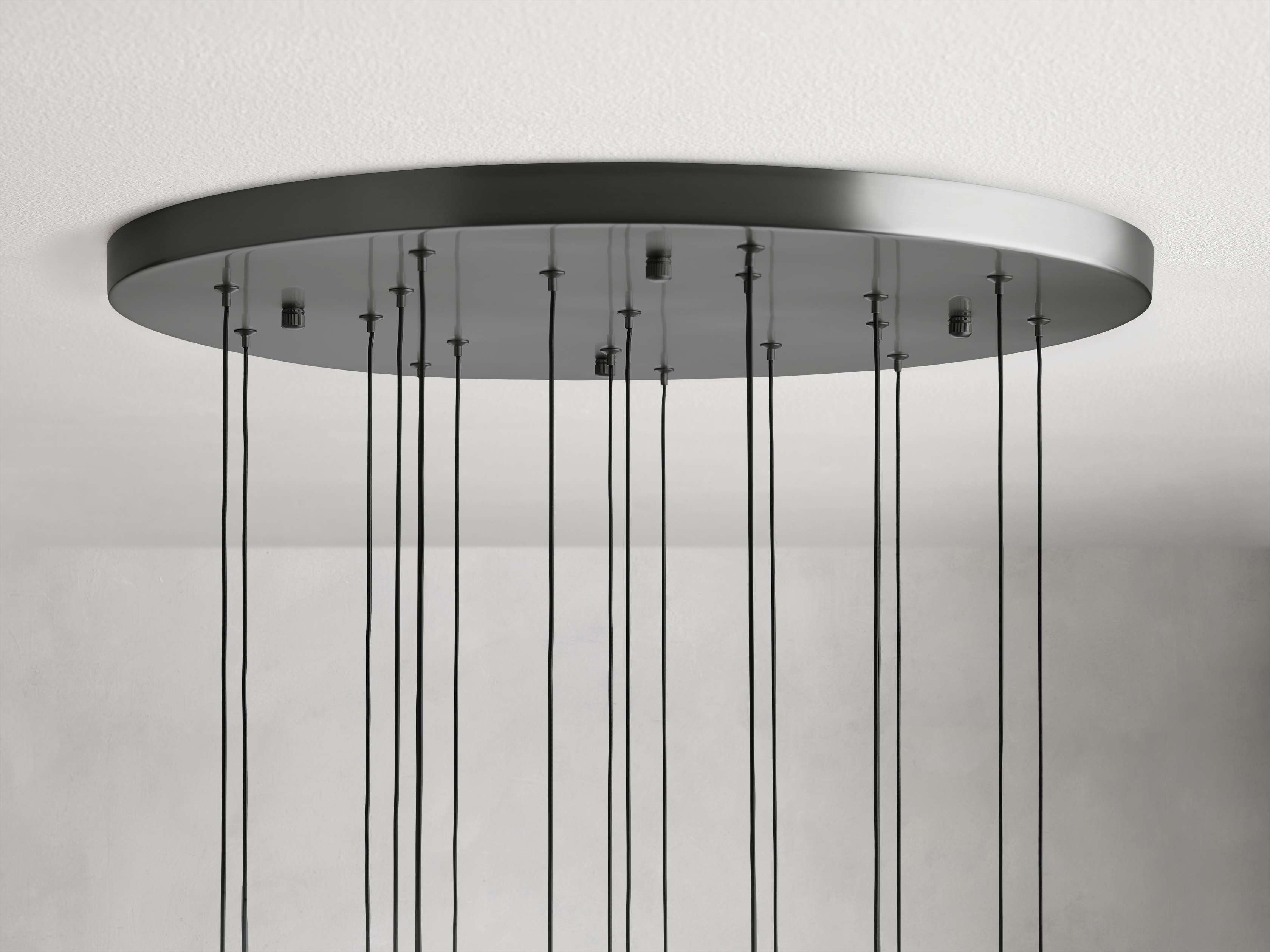 Rainfall Seeded Glass LED Chandelier