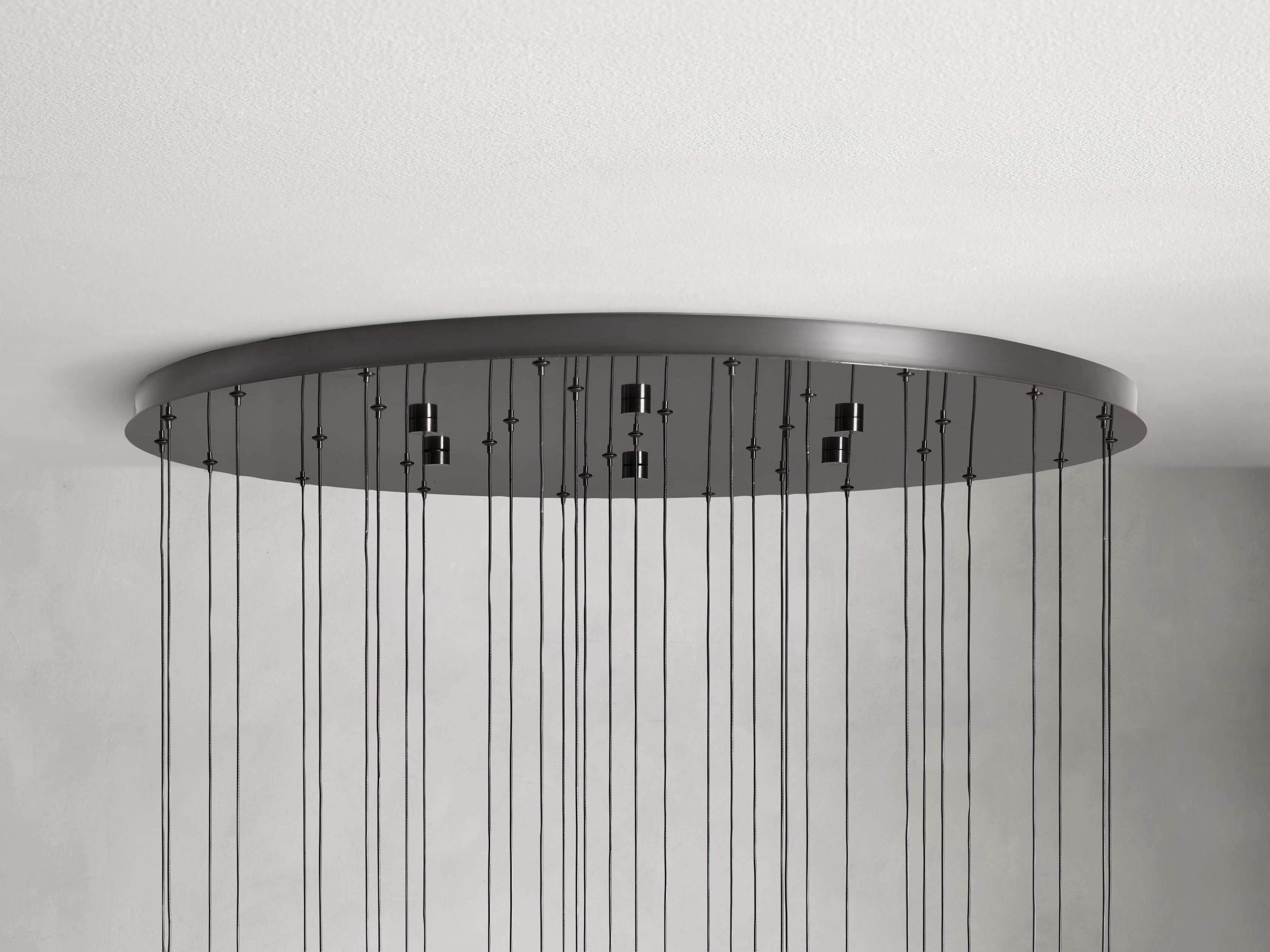 Rainfall Seeded Glass LED Chandelier
