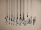 Rainfall Seeded Glass LED Chandelier