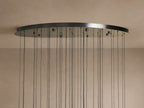 Rainfall Seeded Glass LED Chandelier